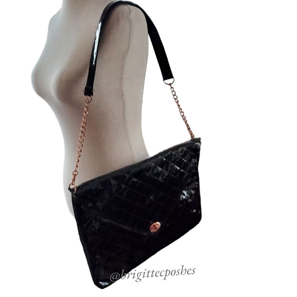 KIM KARDASHIAN Black Envelope Shoulder Bag - Picture 4 of 12